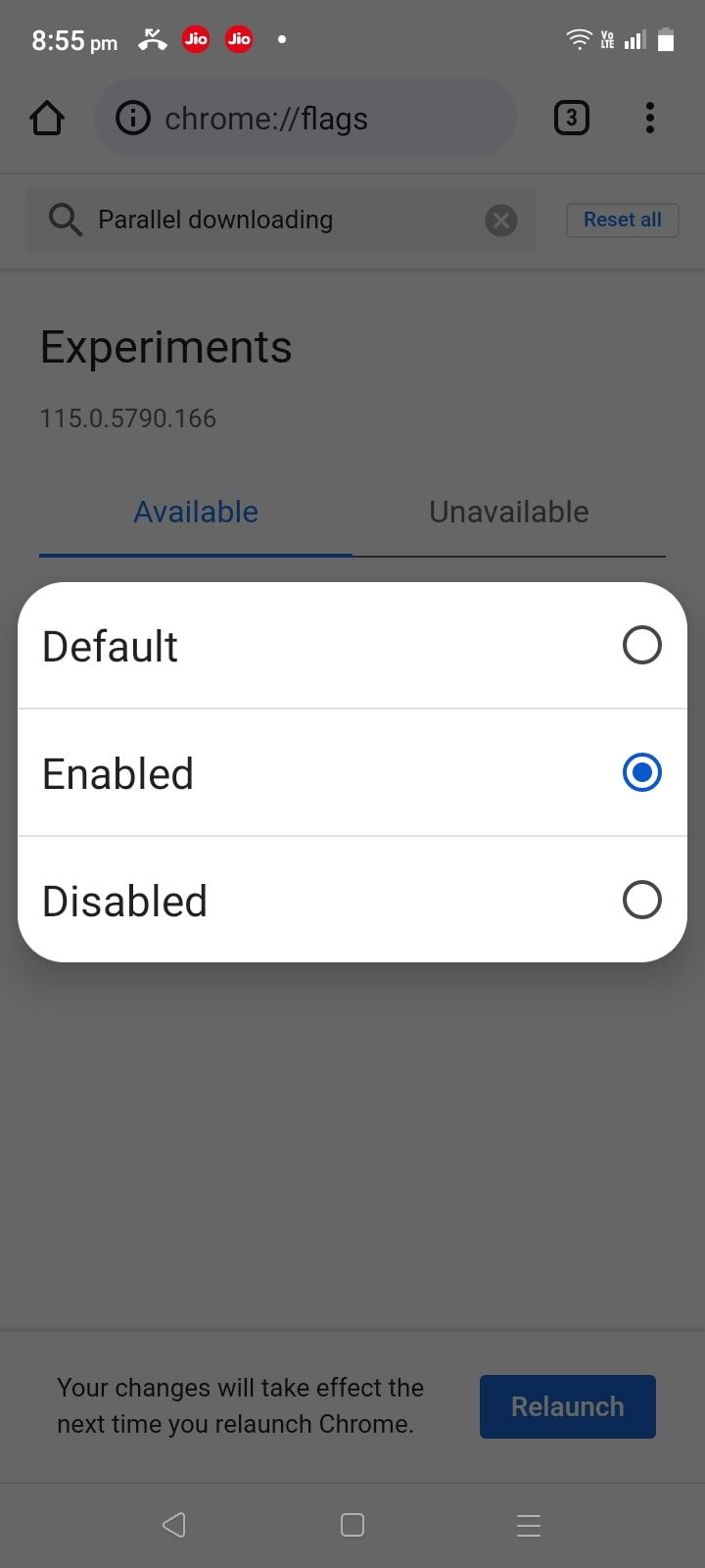Включение Parallel downloading в Chrome Android