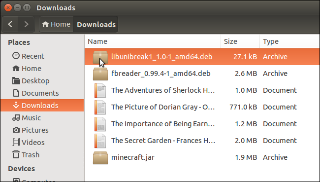 Двойной клик по пакету libunibreak