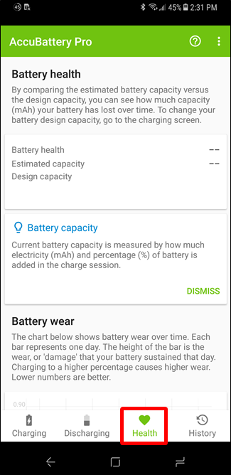 Пустые поля статистики в разделе «Health» при первом запуске