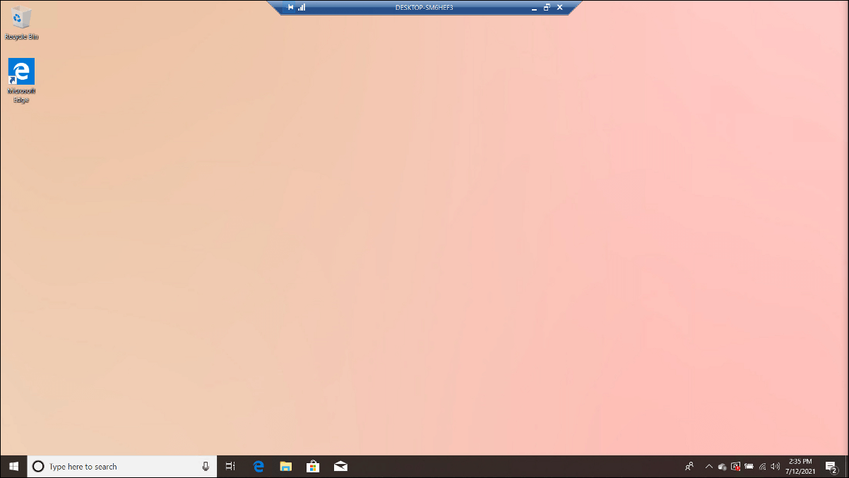 Панель управления Remote Desktop