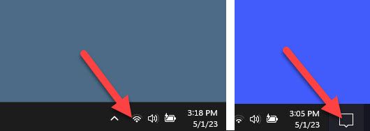 Открытие центра быстрых настроек в Windows