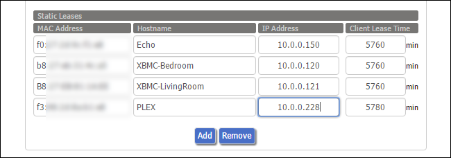 Пример назначения статического IP через интерфейс DD-WRT