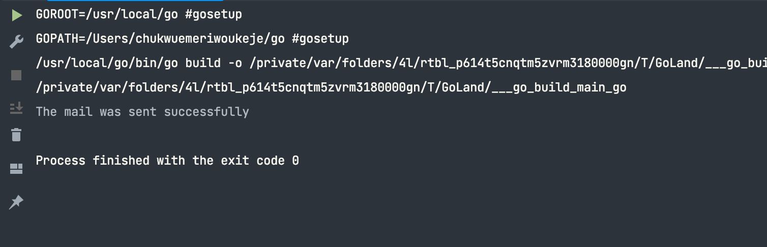 Результат успешной отправки письма