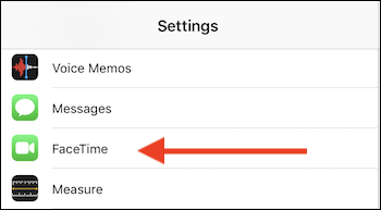 Скриншот настроек FaceTime на iPad с включённой опцией