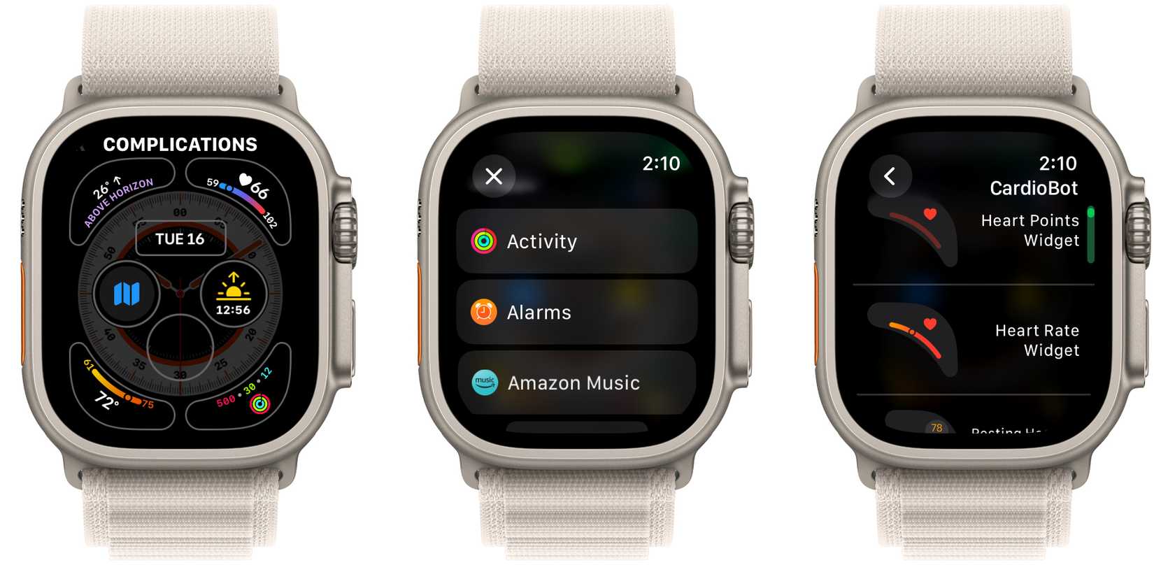 добавление компликаций на циферблат Apple Watch