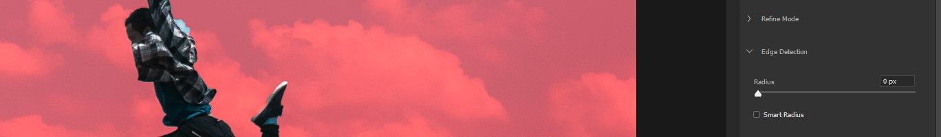 Edge Detection с ползунком Radius