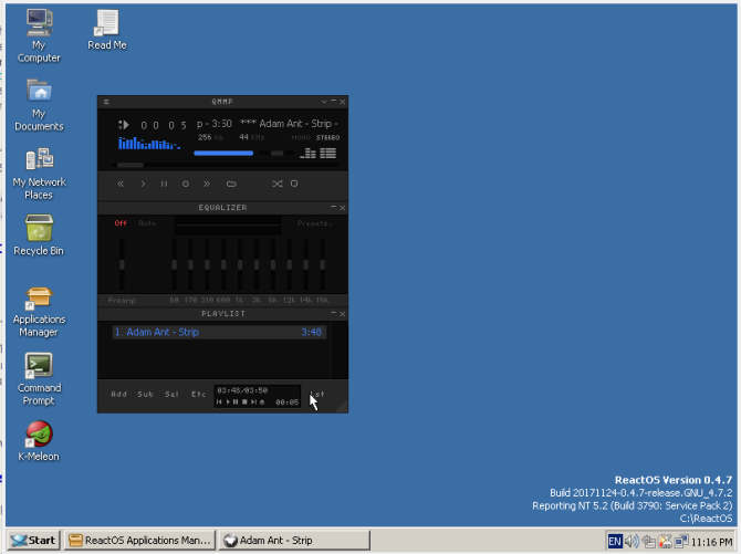 reactos review qmmp running