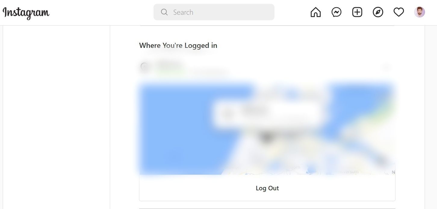 Завершение сеанса в Instagram на ПК