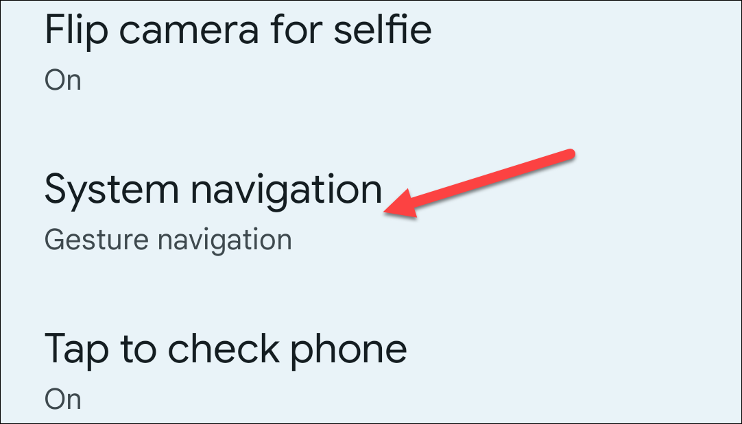 go to system navigation