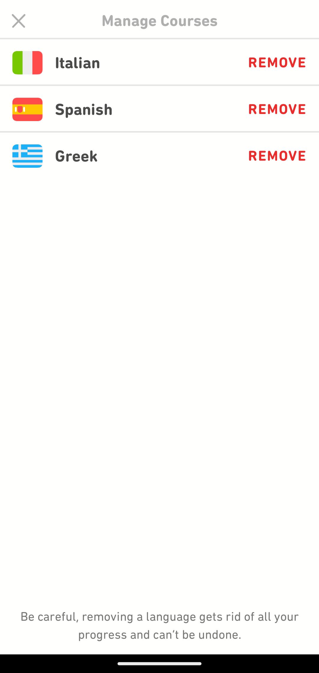 Управление курсами в Duolingo