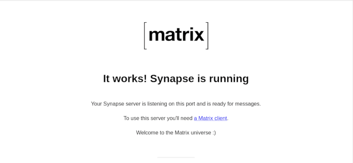 Matrix Server 21 Install Success