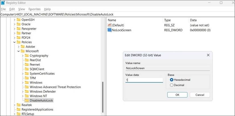 Изменение DWORD в редакторе реестра Windows
