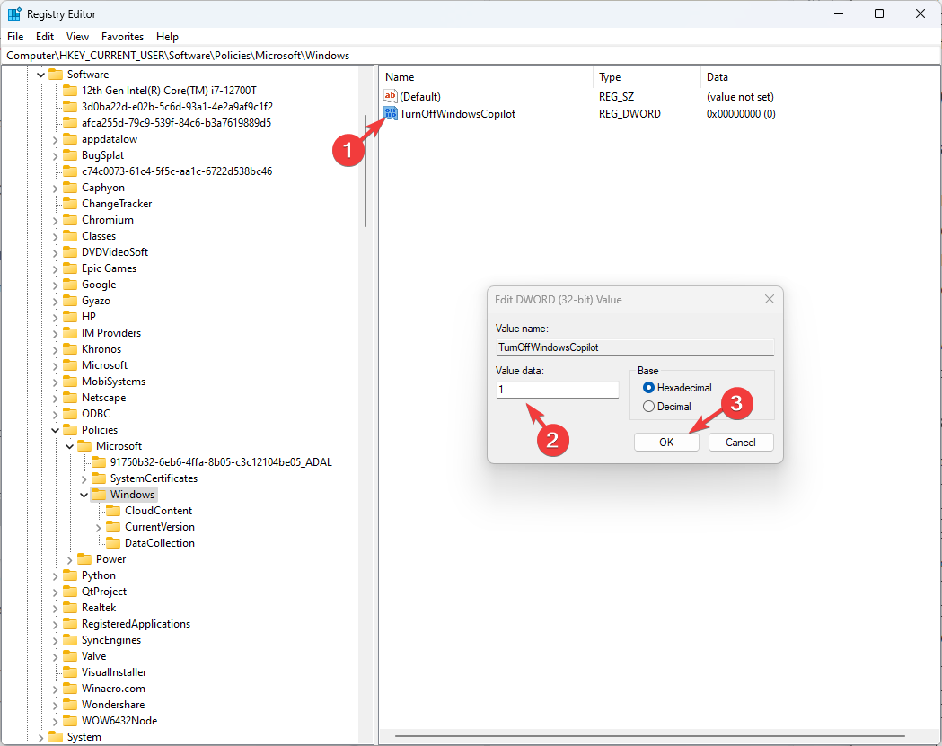 regedit_ completely remove it from your PC