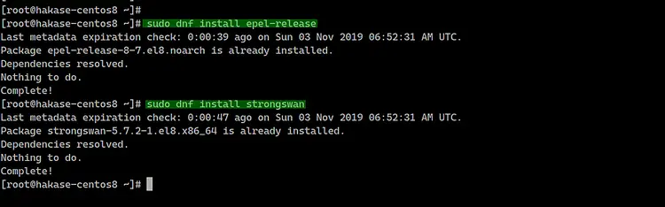 Strongswan IKEv2 VPN на CentOS 8