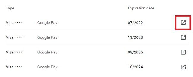 Переход к настройкам Google Pay