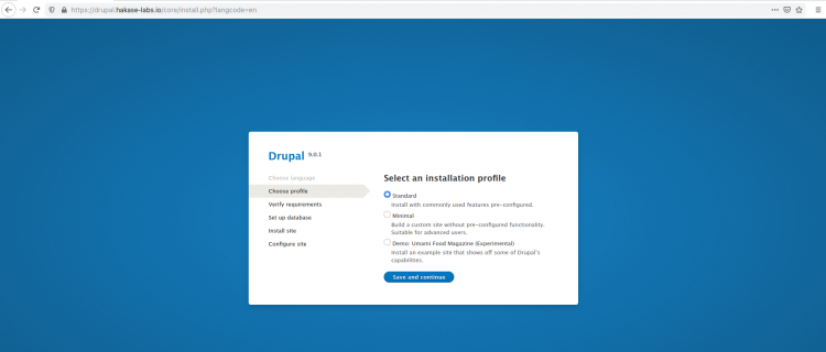 Тип установки Drupal
