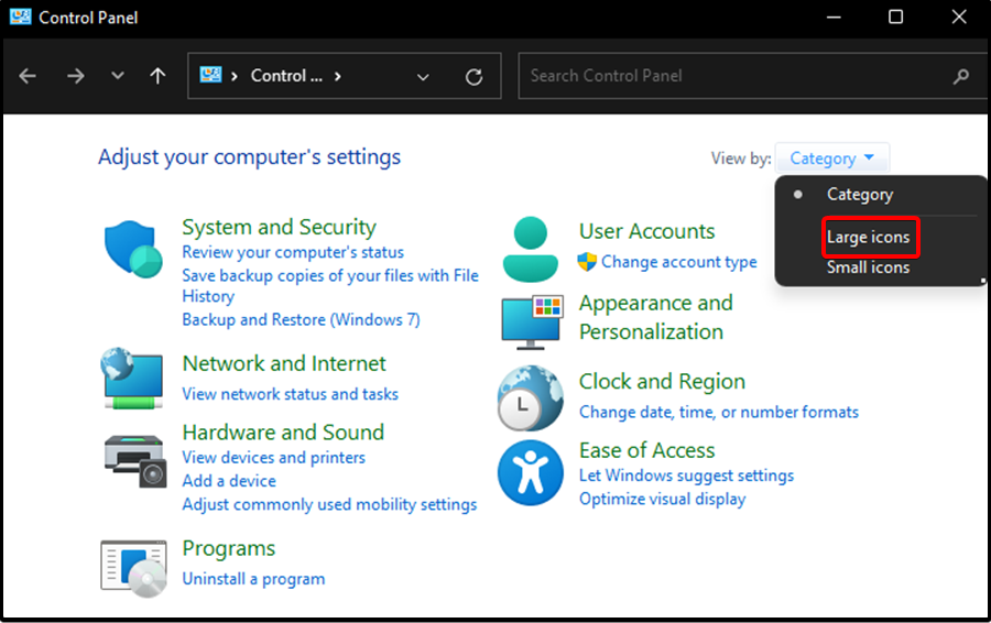 Выбор представления