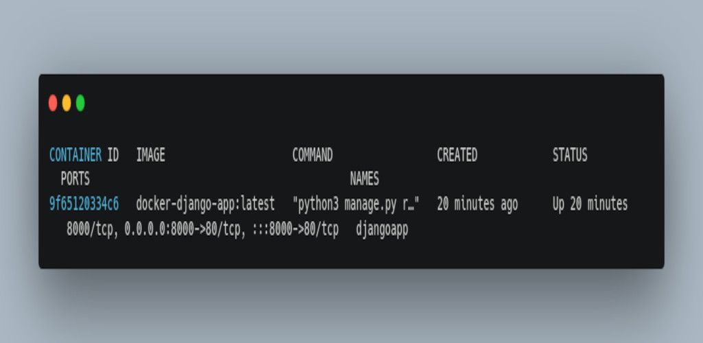 Список запущенных контейнеров в Docker
