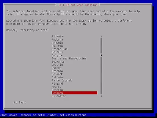 Выбор конкретного местоположения