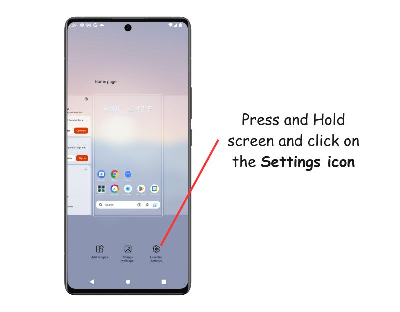 Настройки Microsoft Launcher на Android