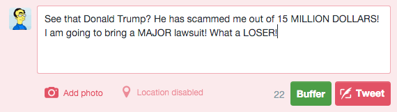 Пример публичного твита и поиска по имени