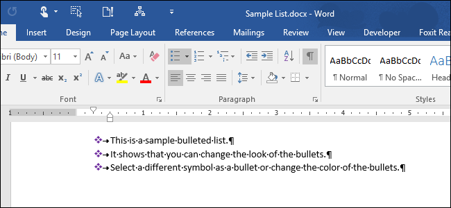 Как настроить маркеры списка в Word