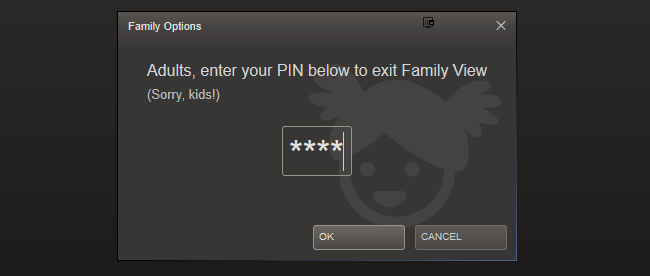 Запрос PIN перед выходом из семейного режима