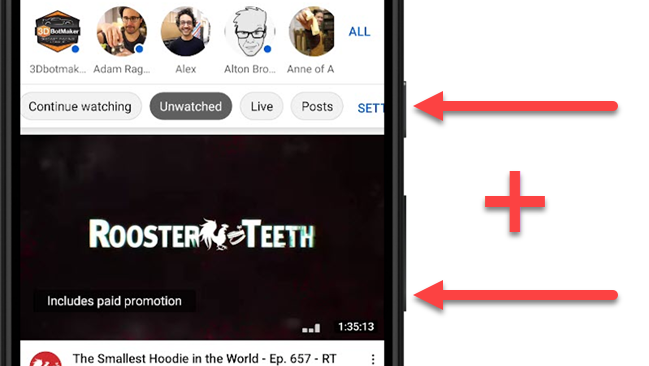 Нажмите одновременно Питание и Уменьшение громкости, пока экран не моргнёт.