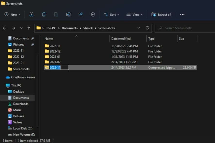 Извлечь файлы из нескольких папок в Windows
