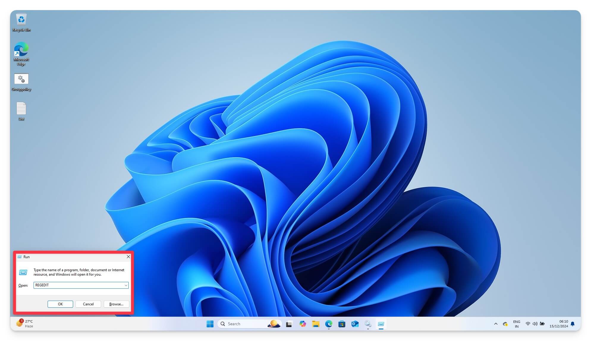 regedit Windows