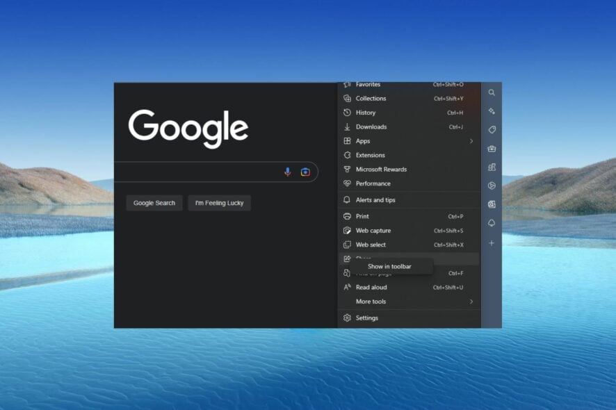 Функция «Поделиться» в Edge не работает — как исправить