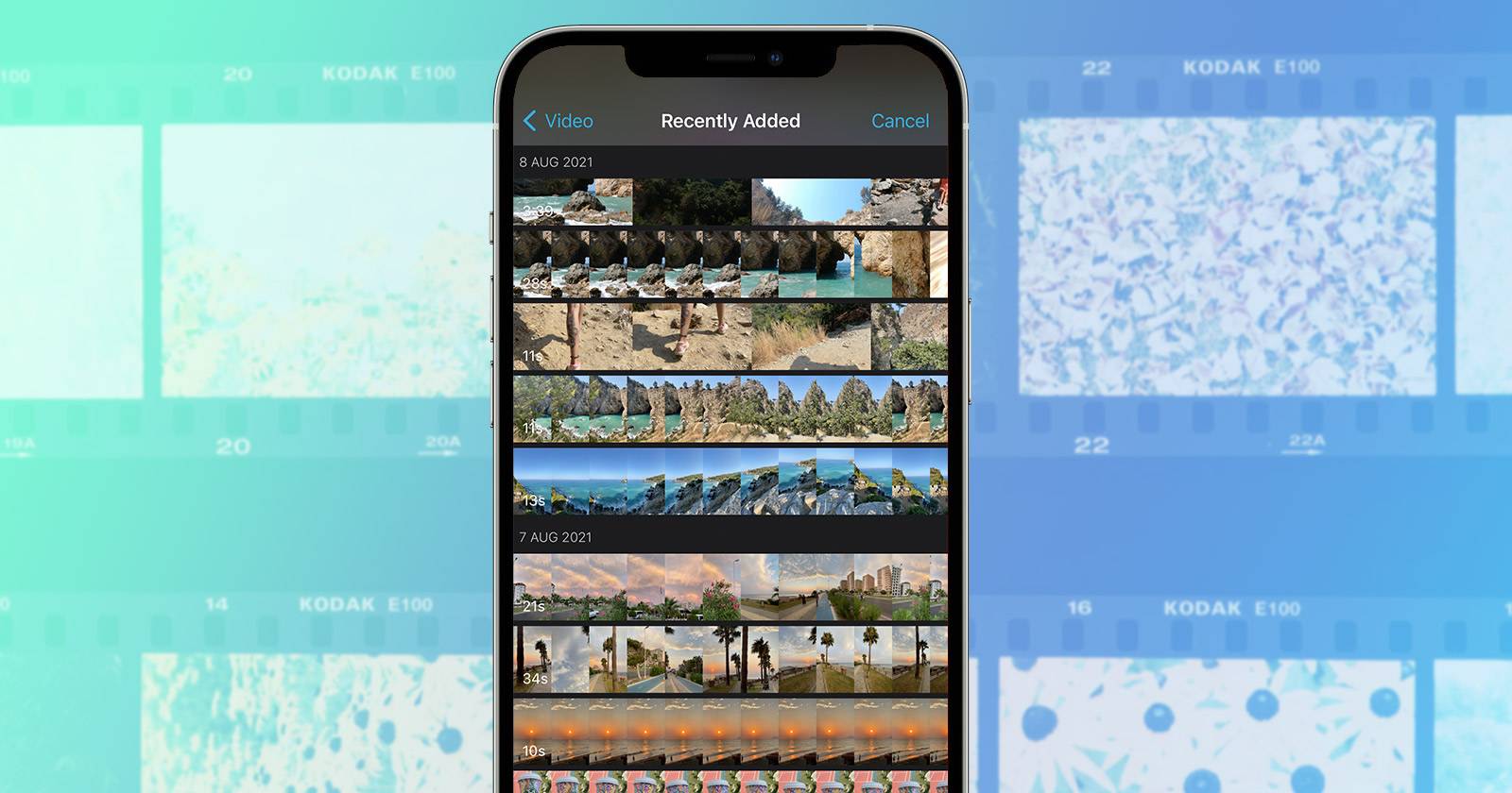 Как объединить видео на iPhone