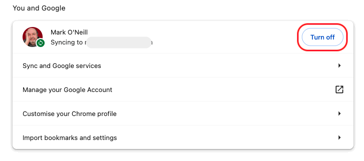 Синхронизация вкладок в браузере Google Chrome