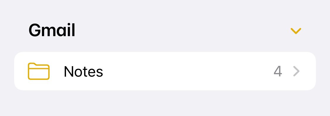 Папка с заметками из Gmail