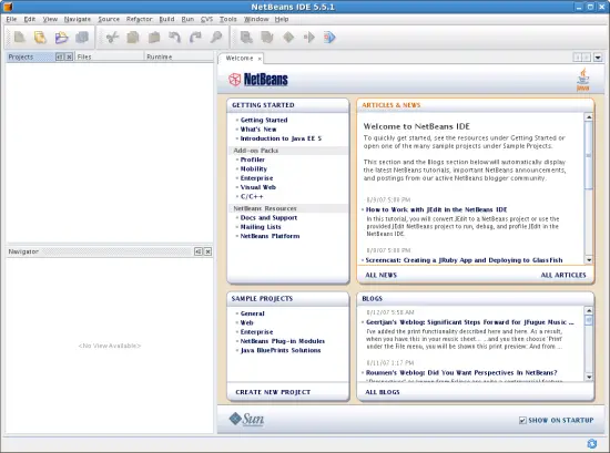 Скриншот иконки NetBeans в меню Приложения