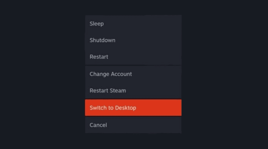 Переключение Steam Deck в Desktop Mode
