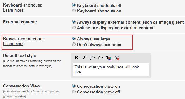 Gmail via HTTPS nutzen — sichere Verbindung prüfen
