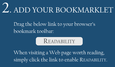 демонстрация интерфейса Readability