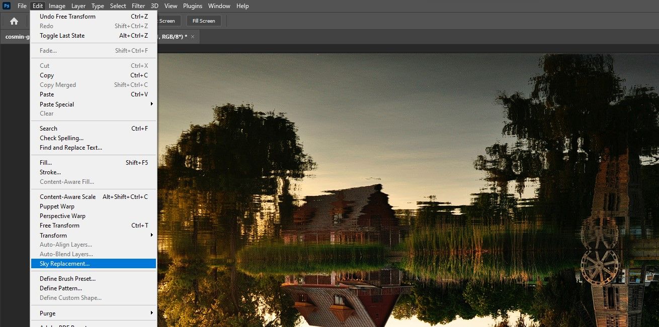 Шаг 9 Sky Replacement