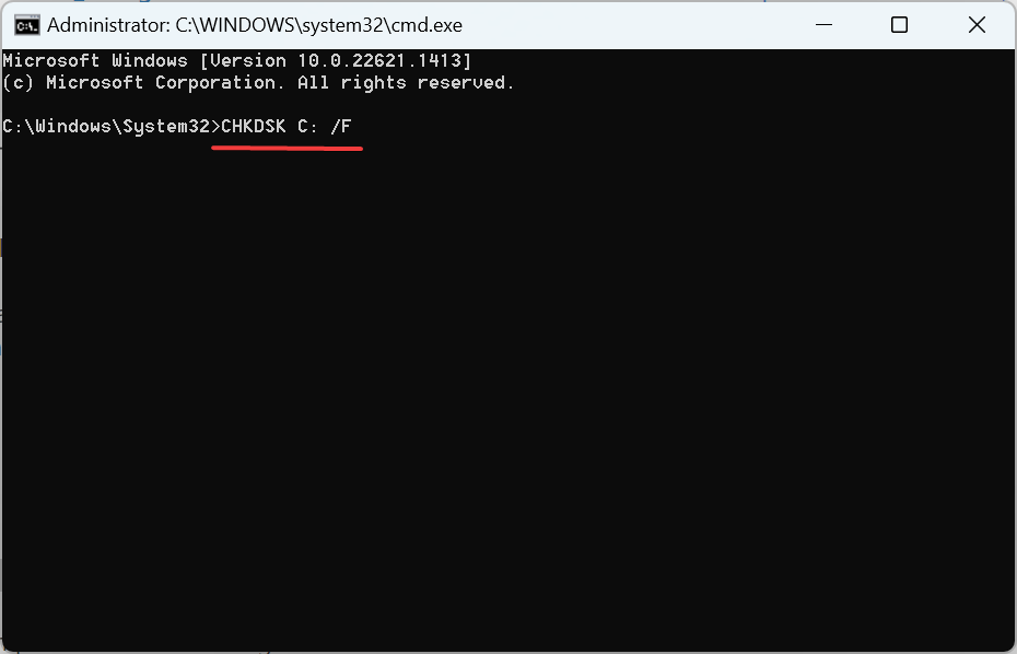 check disk to fix 0x00000024