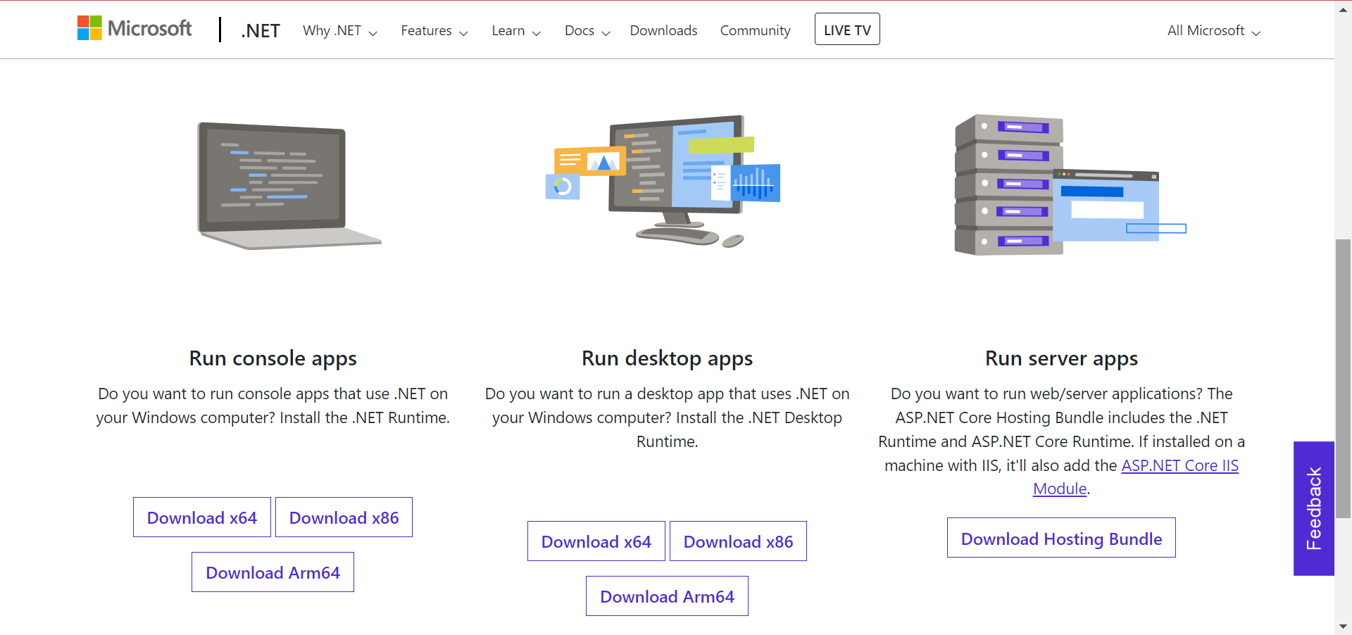Выбор x64-версии .NET при инсталляции