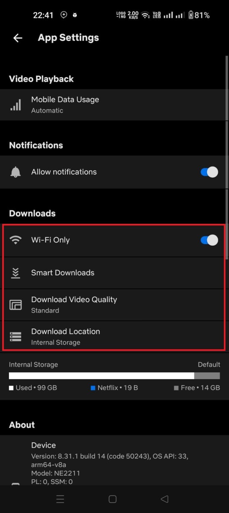 Impostazioni avanzate di download su Android