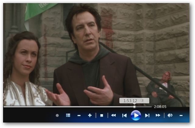 Windows Media Center воспроизводит рип как DVD