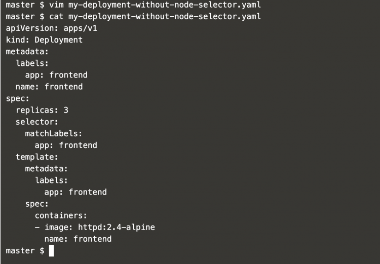 Deployment без nodeSelector: Pods планируются по доступности