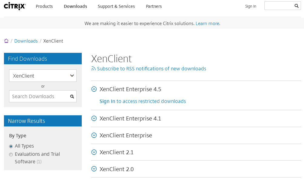 Среда управления XenClient для создания и экспорта ICA