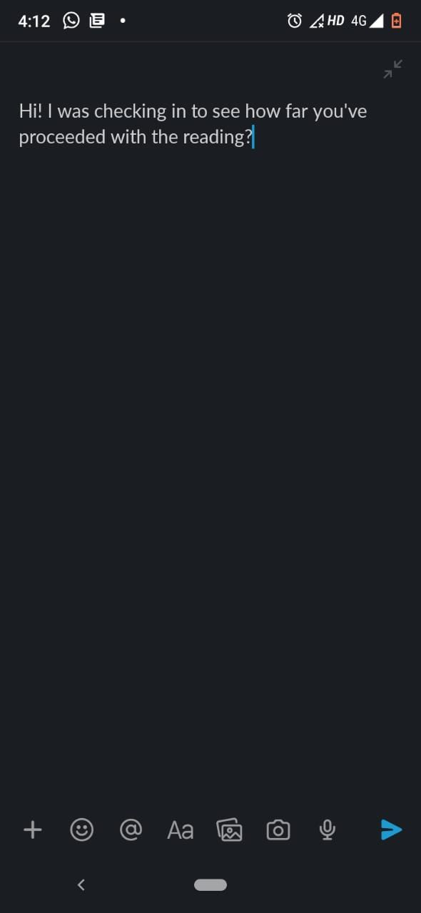 Скриншот мобильного приложения Slack с опциями планирования