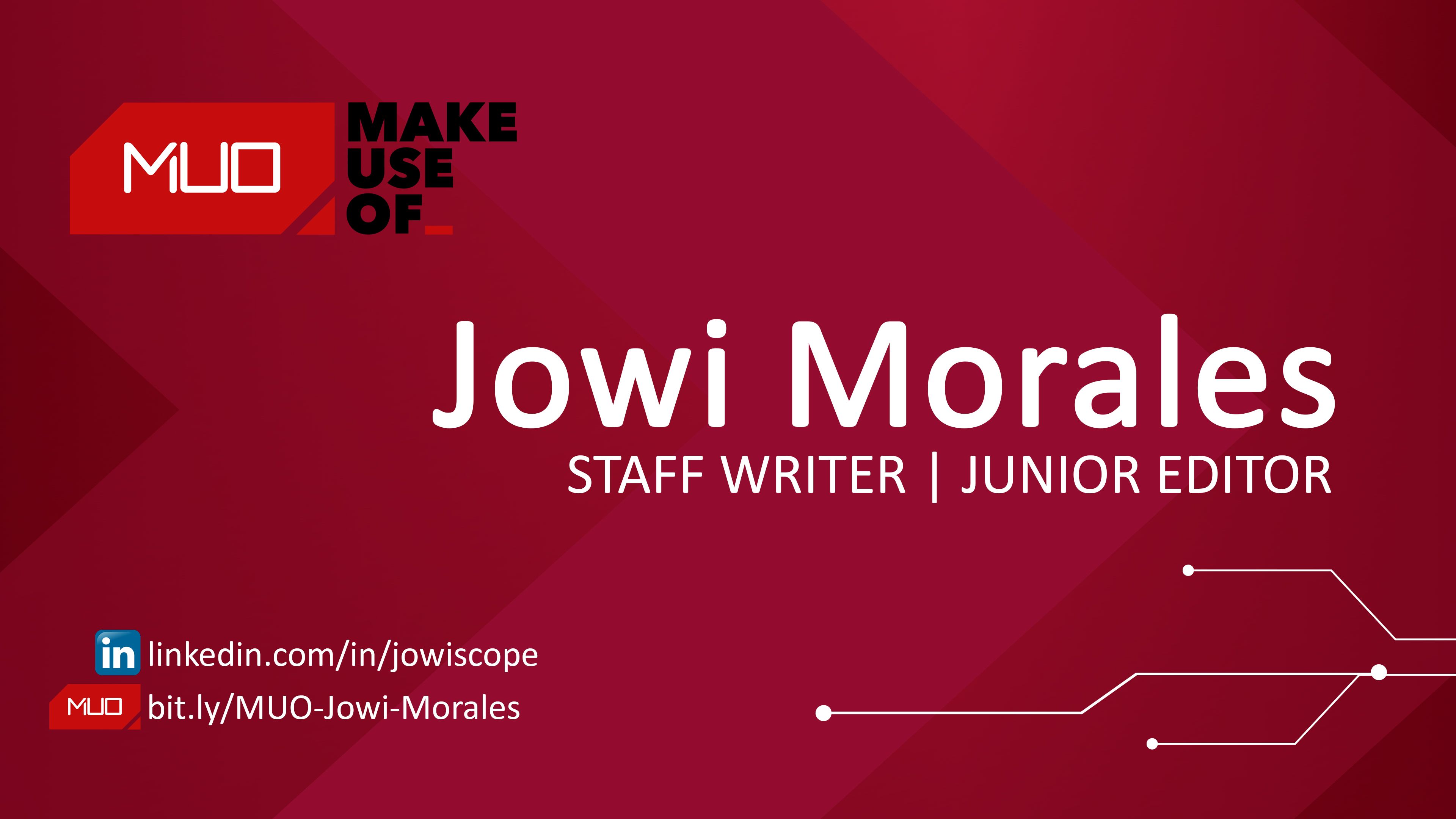 Пример готовой визитки автора Jowi Morales