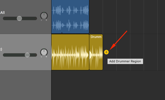 добавление Drummer-region в GarageBand