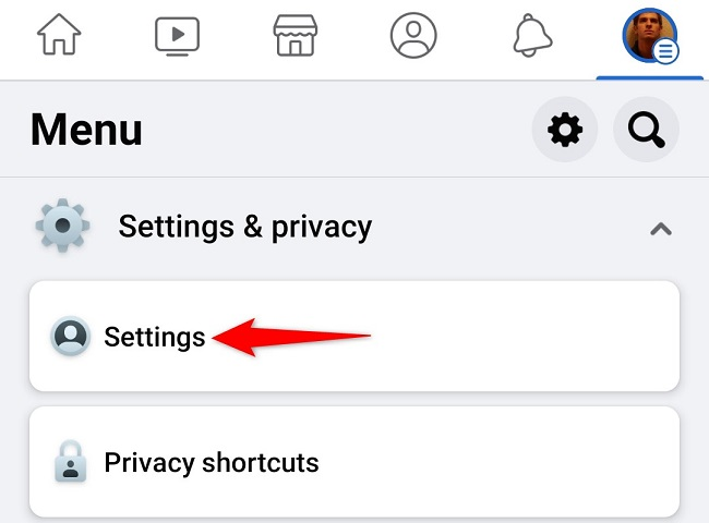 Выберите Настройки и конфиденциальность > Настройки.