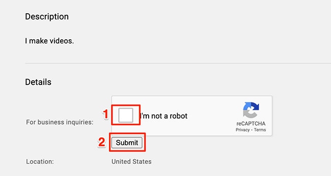 Подтвердите reCAPTCHA на YouTube.